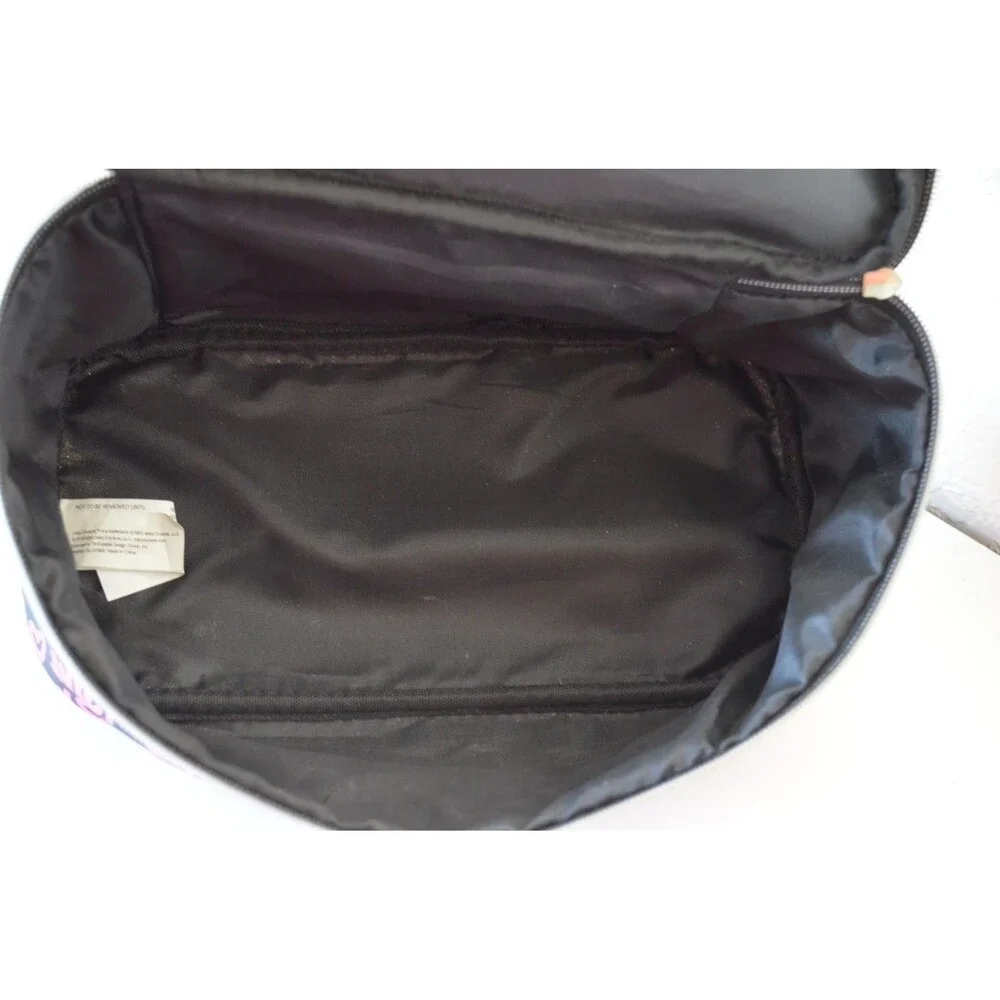 Juicy Couture Pink Black Cosmetic Makeup Bag Train Case 2 Zipper Compartments
